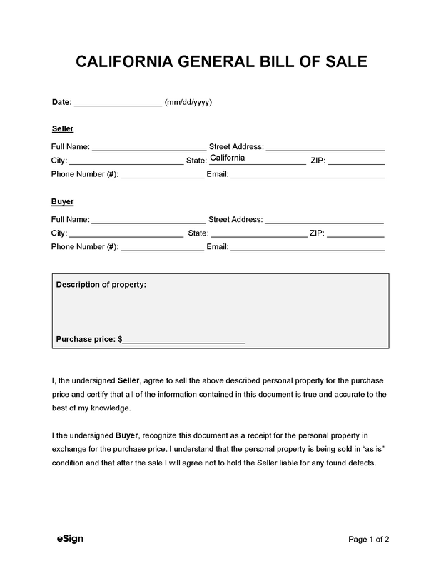 How to write a proof of sale for a trailer.